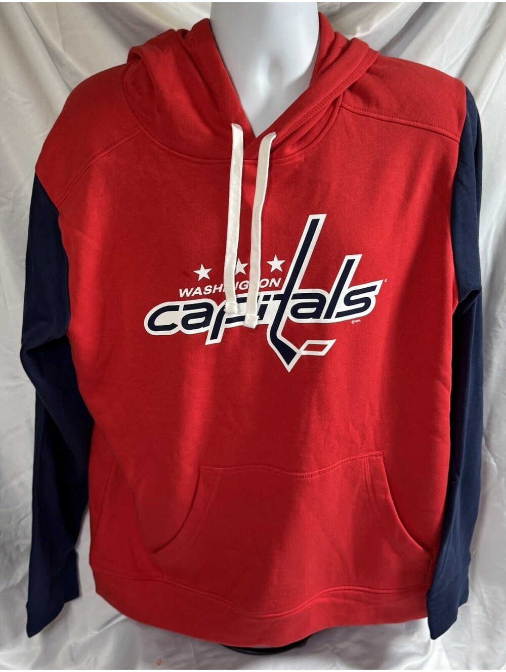Fanatics NHL Washington Capitals First Battle Pullover Red Hoodie Men's L NWT